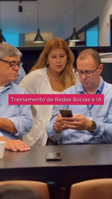 Vídeo do Instagram da Tempórea: Treinamentos de redes sociais e IA no encontro anual da Imembuí.
