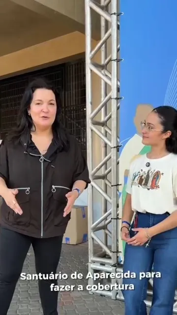 Vídeo do Instagram da Tempórea: Os bastidores da cobertura, direto do Santuário Nacional de Aparecida.