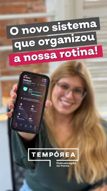 Vídeo do Instagram da Tempórea: Tempy, o sistema de gestão que a gente criou com IA para a própria agência.